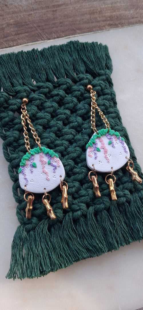 Wisteria Polymer Clay Earrings